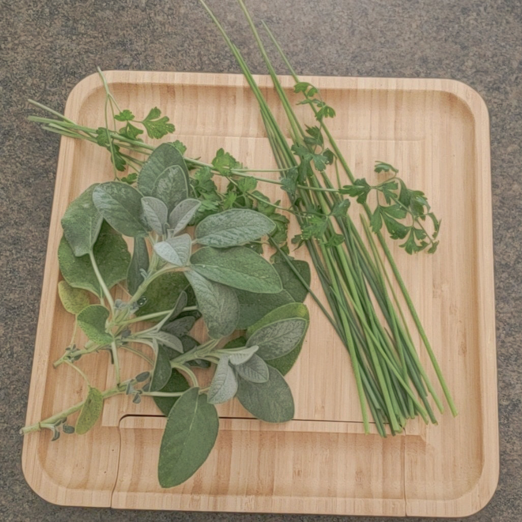 Herbs on the charcuterie board