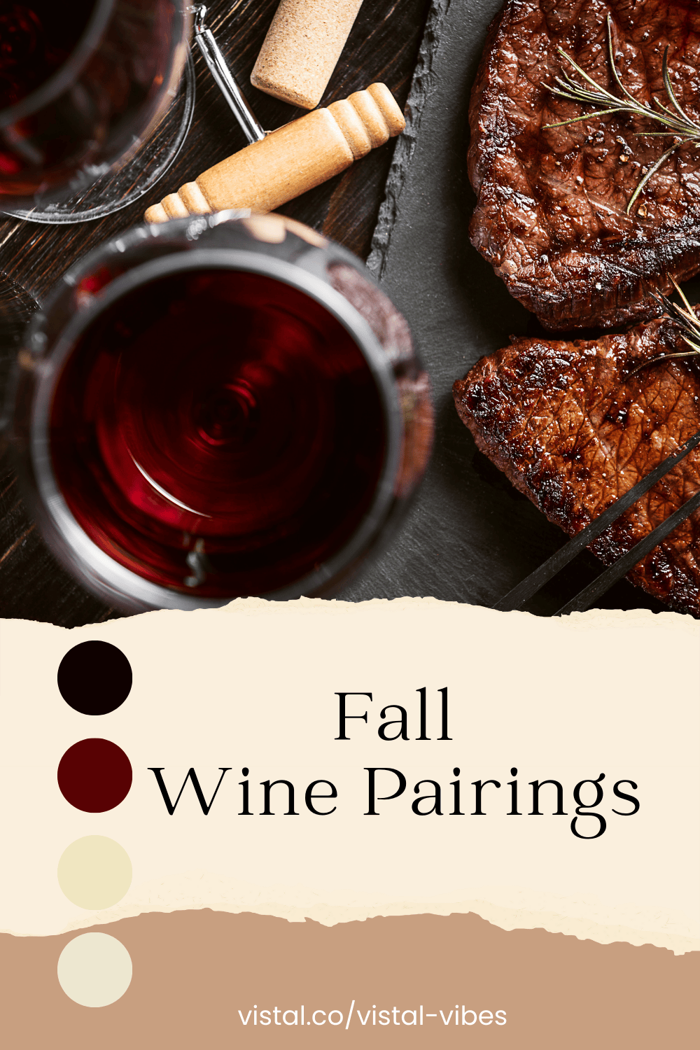 Fall wine pairings pin